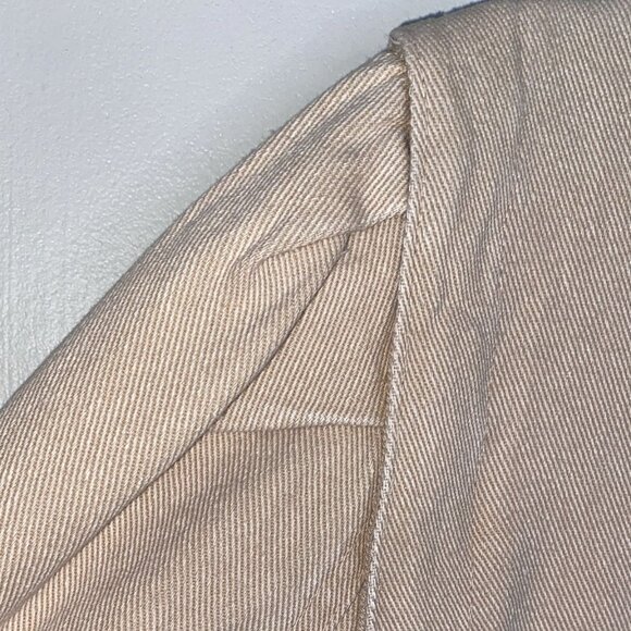 BlankNYC Beige Denim Jacket with Buttons and slim fit. - Picture 8 of 8